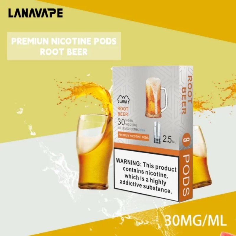 【沙士味】LANA電子煙透明發光煙彈 通